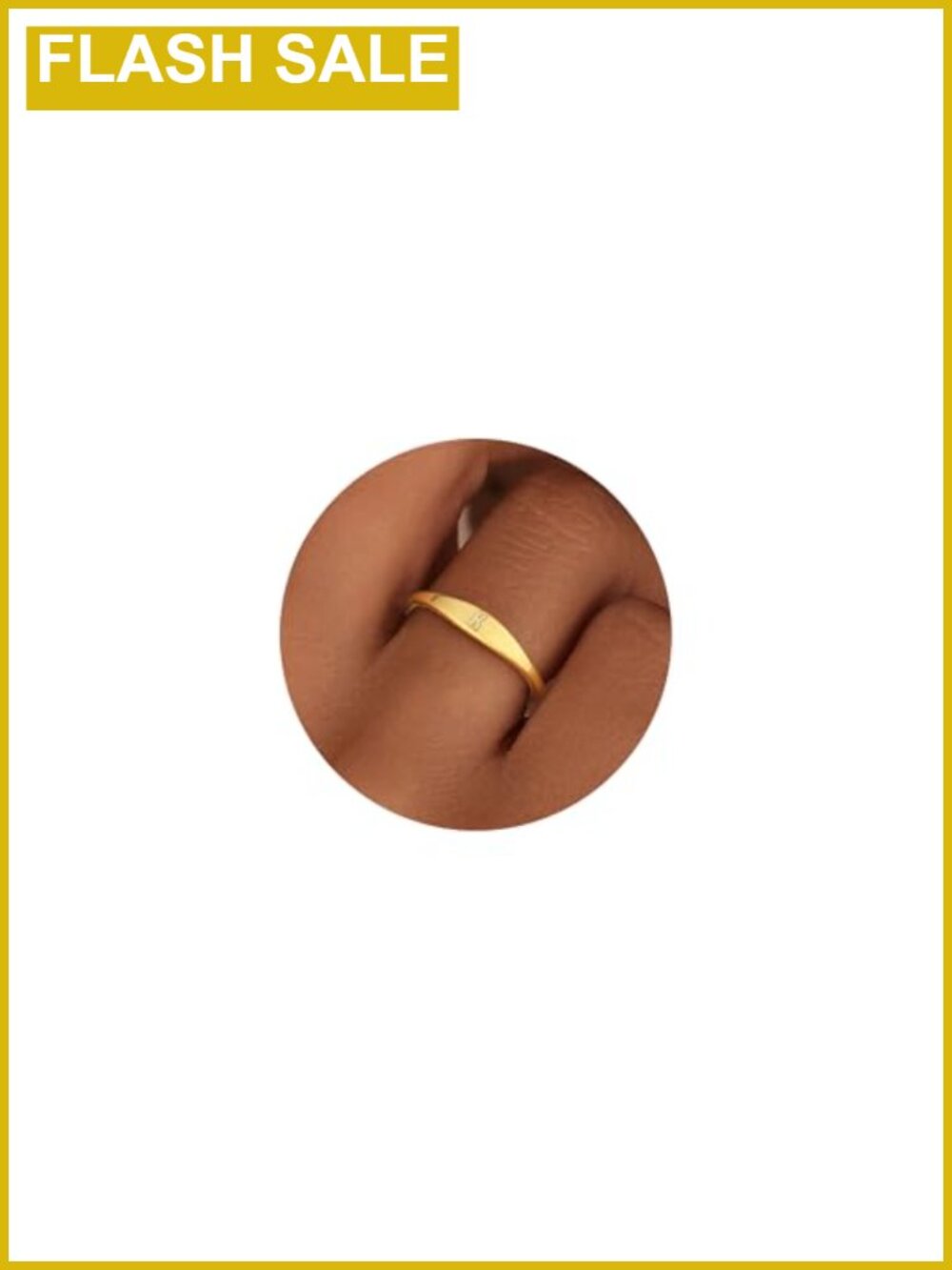 14K Gold Filled Initial Pinky Ring Women Stackable Dainty
